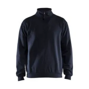 3587-1169&#x20;Work&#x20;Sweater&#x20;Half&#x20;Zip&#x20;-&#x20;Bl&#xE5;kl&#xE4;der