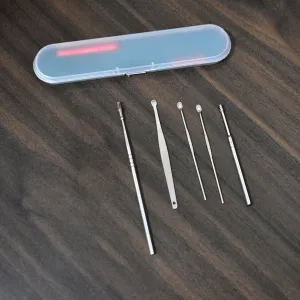 6314A 5 Pcs Ear Pick with a Storage Box Earwax Removal Kit