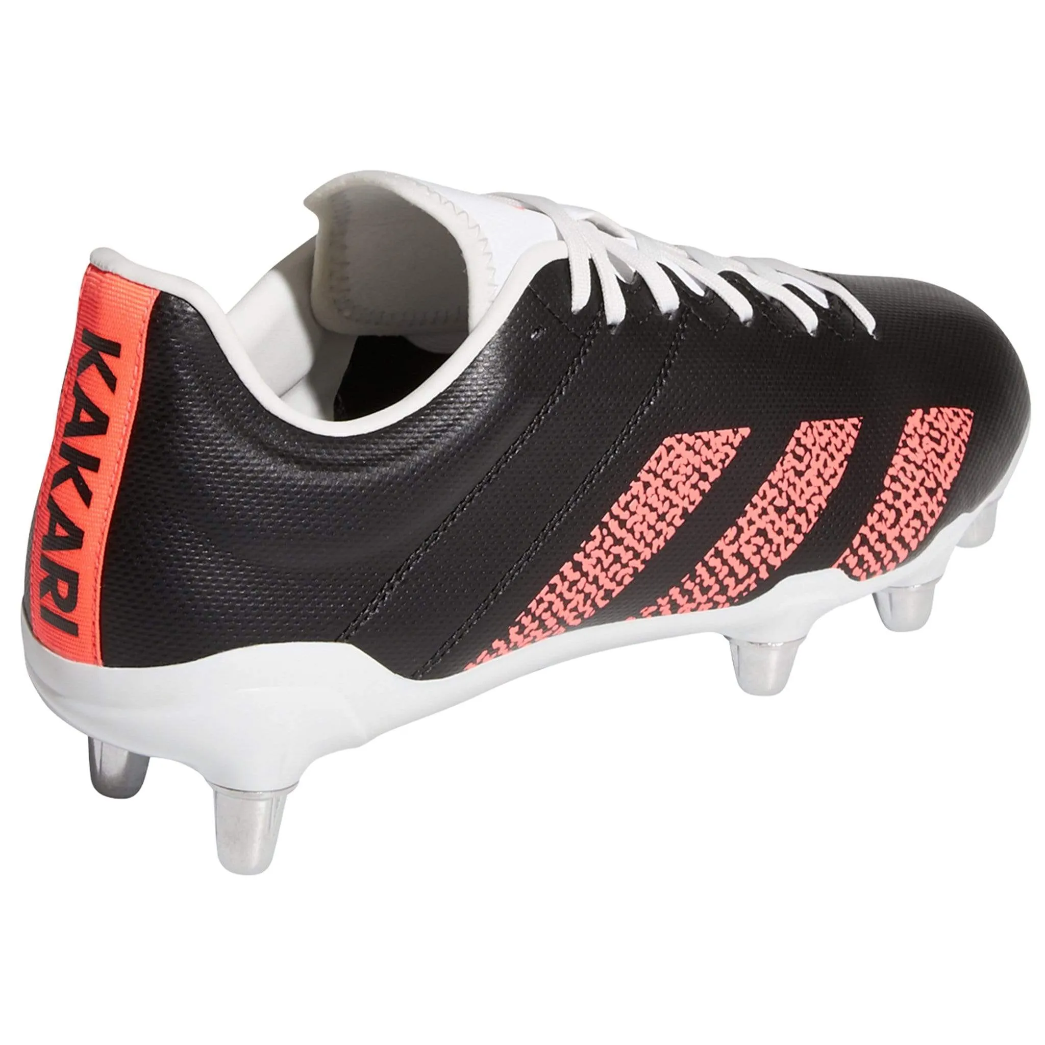 adidas KAKARI Rugby Soft Ground Boots - Core Black/Signal Pink/Crystal White