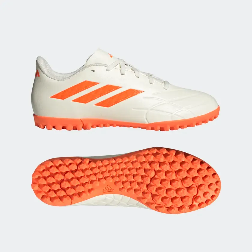 Adidas Men's Copa Pure.4 Turf Cleats - Off White / Solar Orange