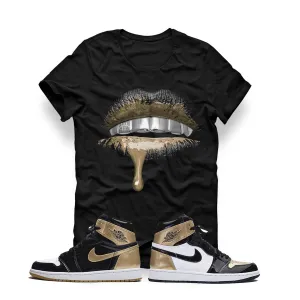 Air Jordan 1 RETRO HIGH OG GOLD TOE Black T (Lips)