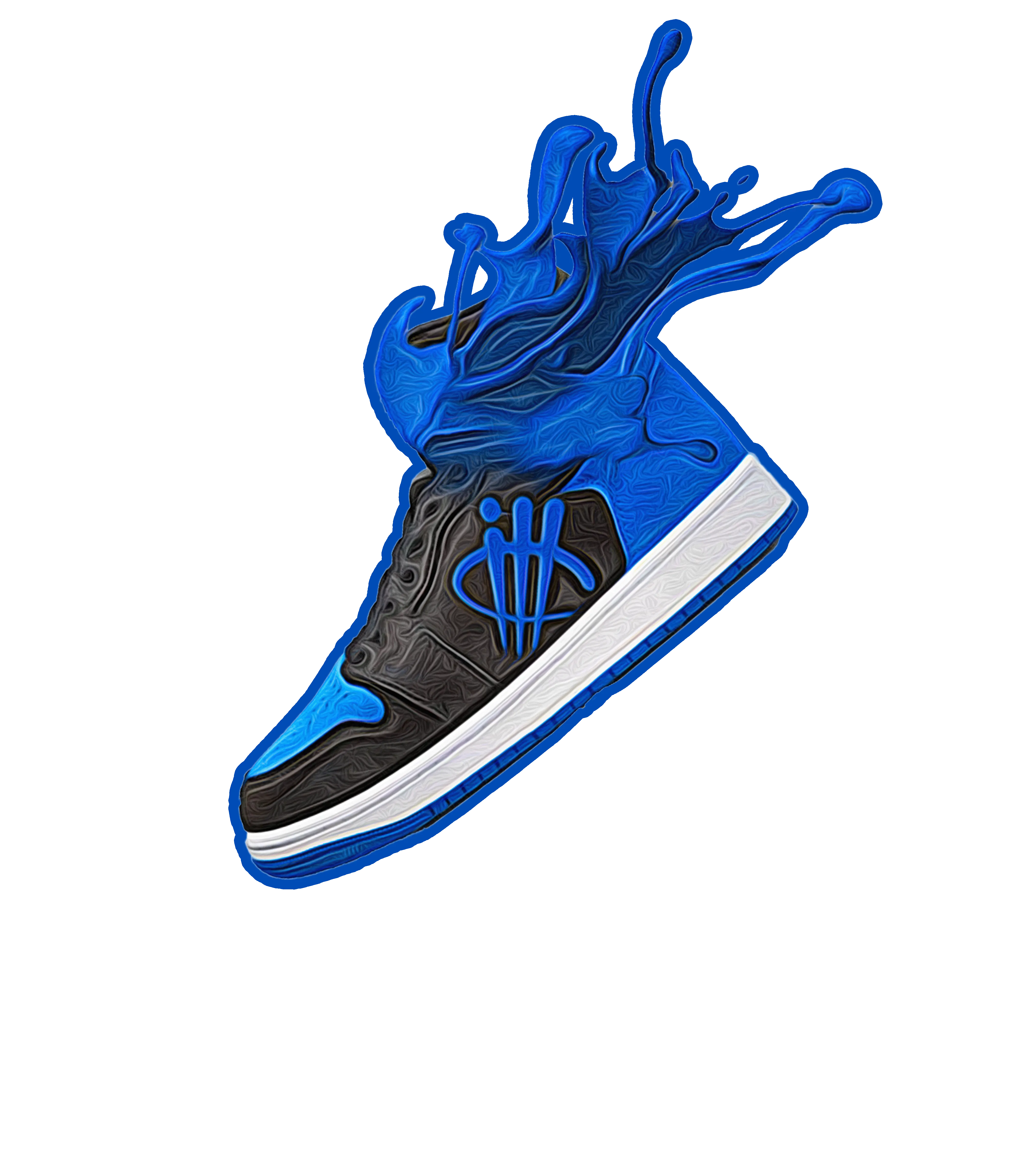 Air Jordan 1 Royal Reimagined Black T-Shirt (SPLASH)