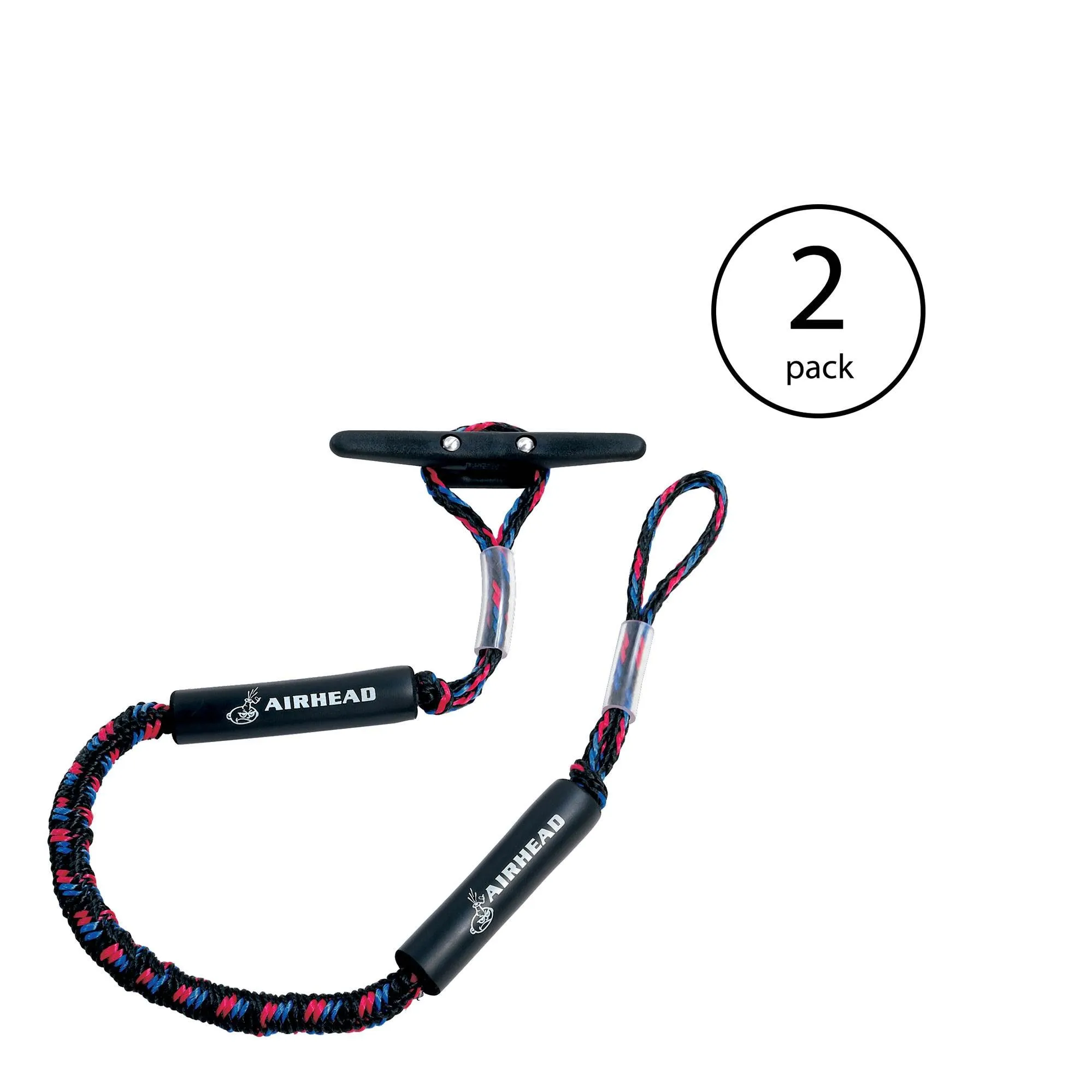 AIRHEAD Bungee Dock Line 5 Feet Boat Cord, Stretches to 7 Feet (2 Pack)