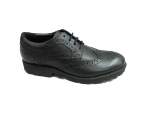 Airsoft Boys Black Smart Brogues Lace Up Shoes