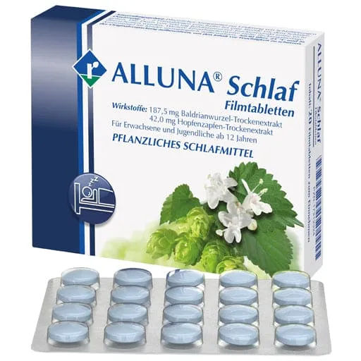 ALLUNA film-coated tablets, valerian root and hops