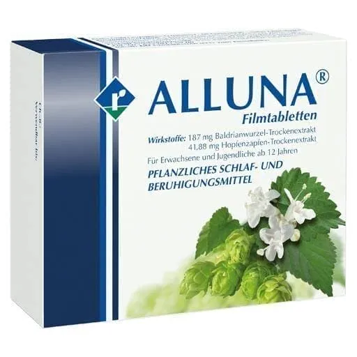 ALLUNA film-coated tablets, valerian root and hops