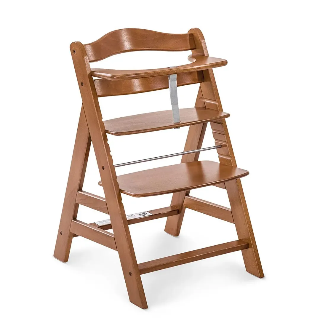 Alpha  Highchair   Free Highchair Pad - Walnut/Jersey  Charcoal