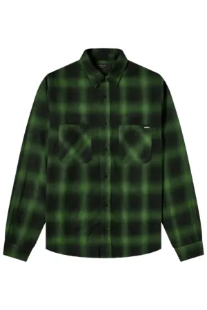 Amiri Core Shadow Plaid Shirt Olive