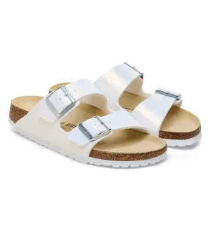 Arizona in Lizard White Birko-Flor Narrow Width by Birkenstock