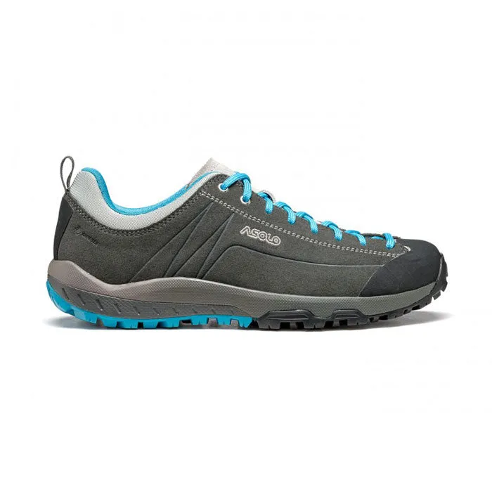 Asolo Space GV Womens Hiking Shoe - Graphite/Cyan Blue