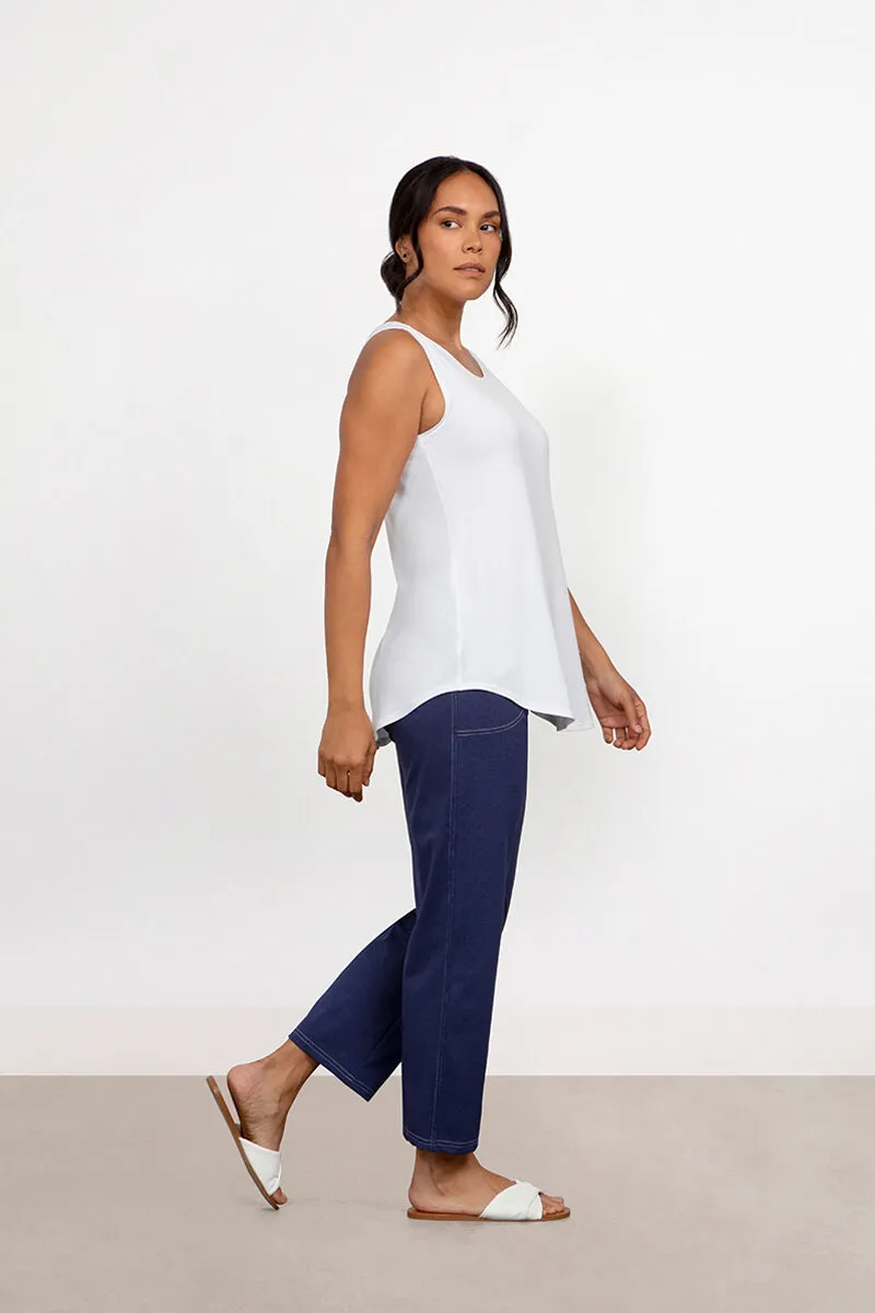 Bamboo Gather Tank | White