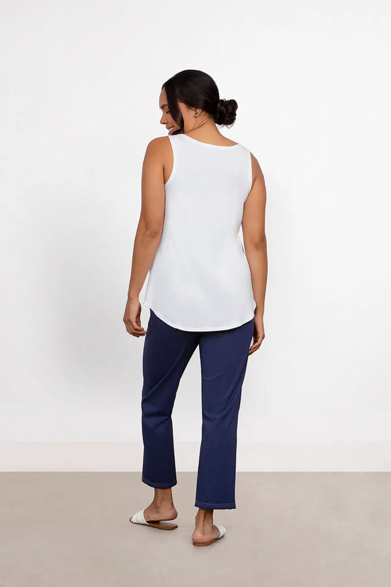 Bamboo Gather Tank | White