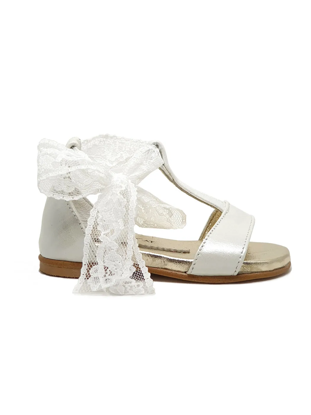 Baptismal Baby sandal for girl - POETIQUE Ivory