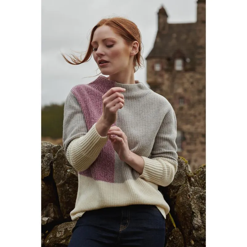 Barbour Earn Ladies Funnel Neck Knit - Cream