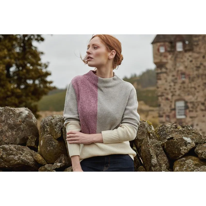 Barbour Earn Ladies Funnel Neck Knit - Cream