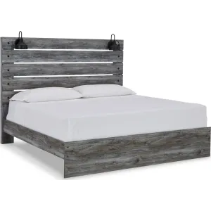 Baystorm 3 Piece King Panel Bed - Gray