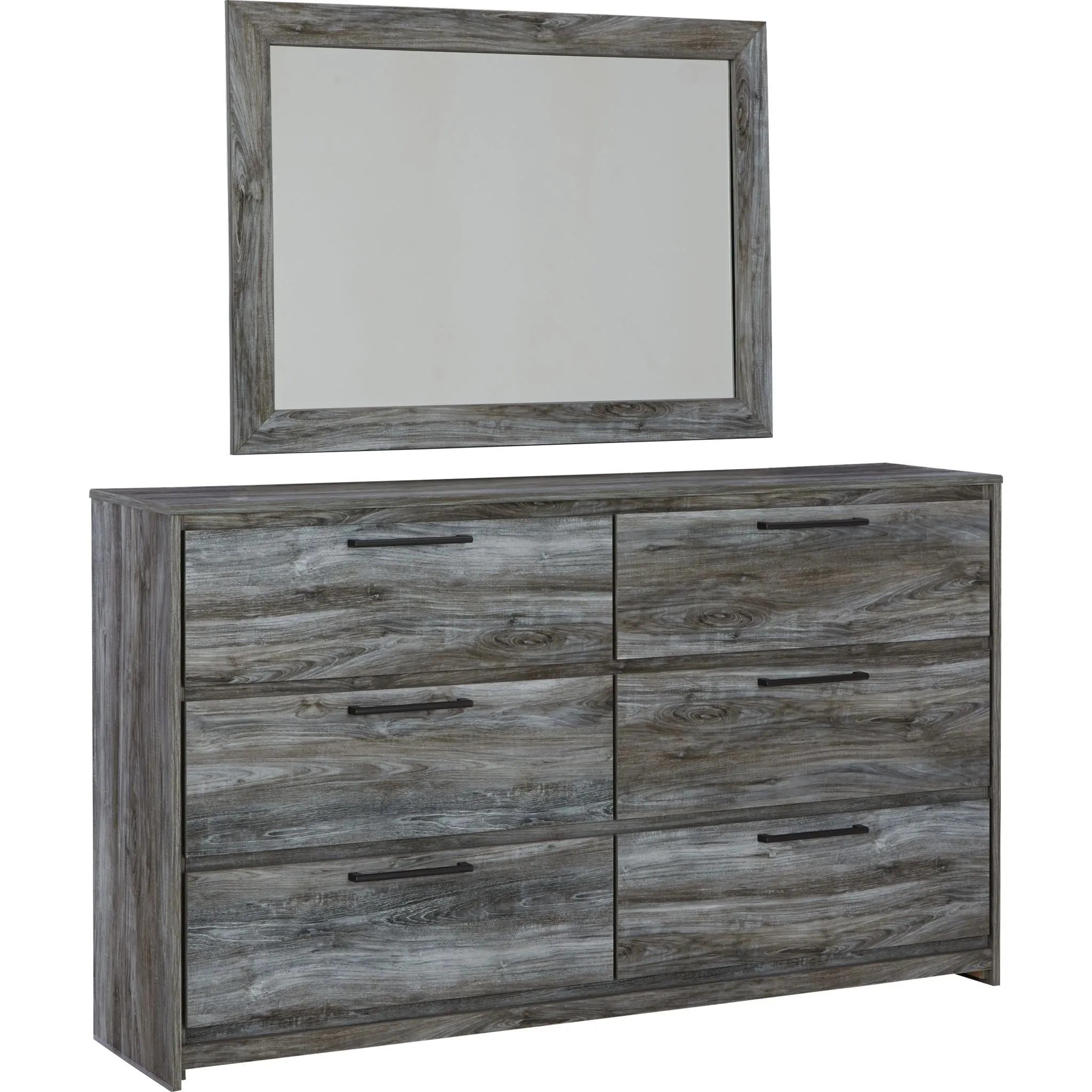 Baystorm Dresser and Mirror - Gray