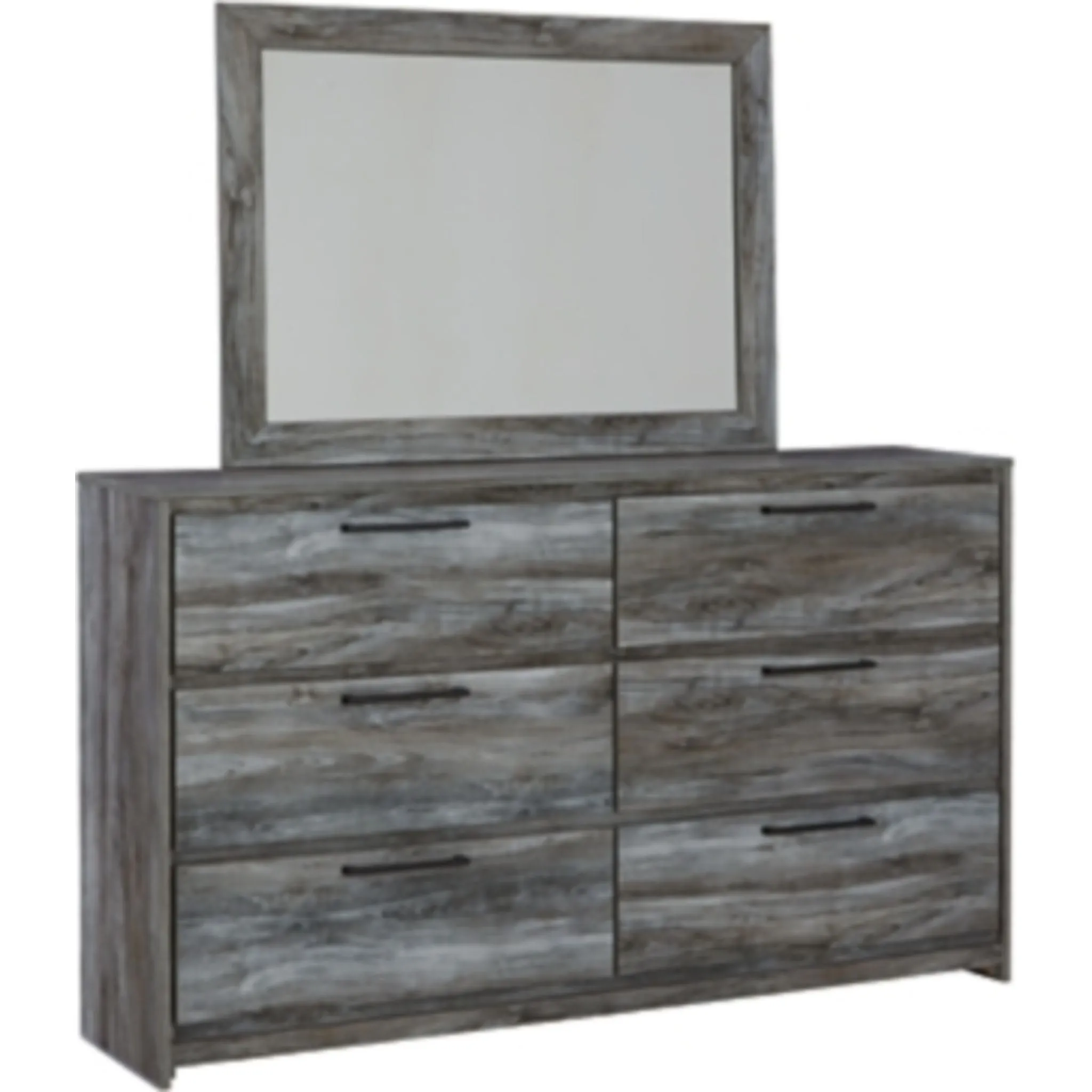 Baystorm Dresser and Mirror - Gray