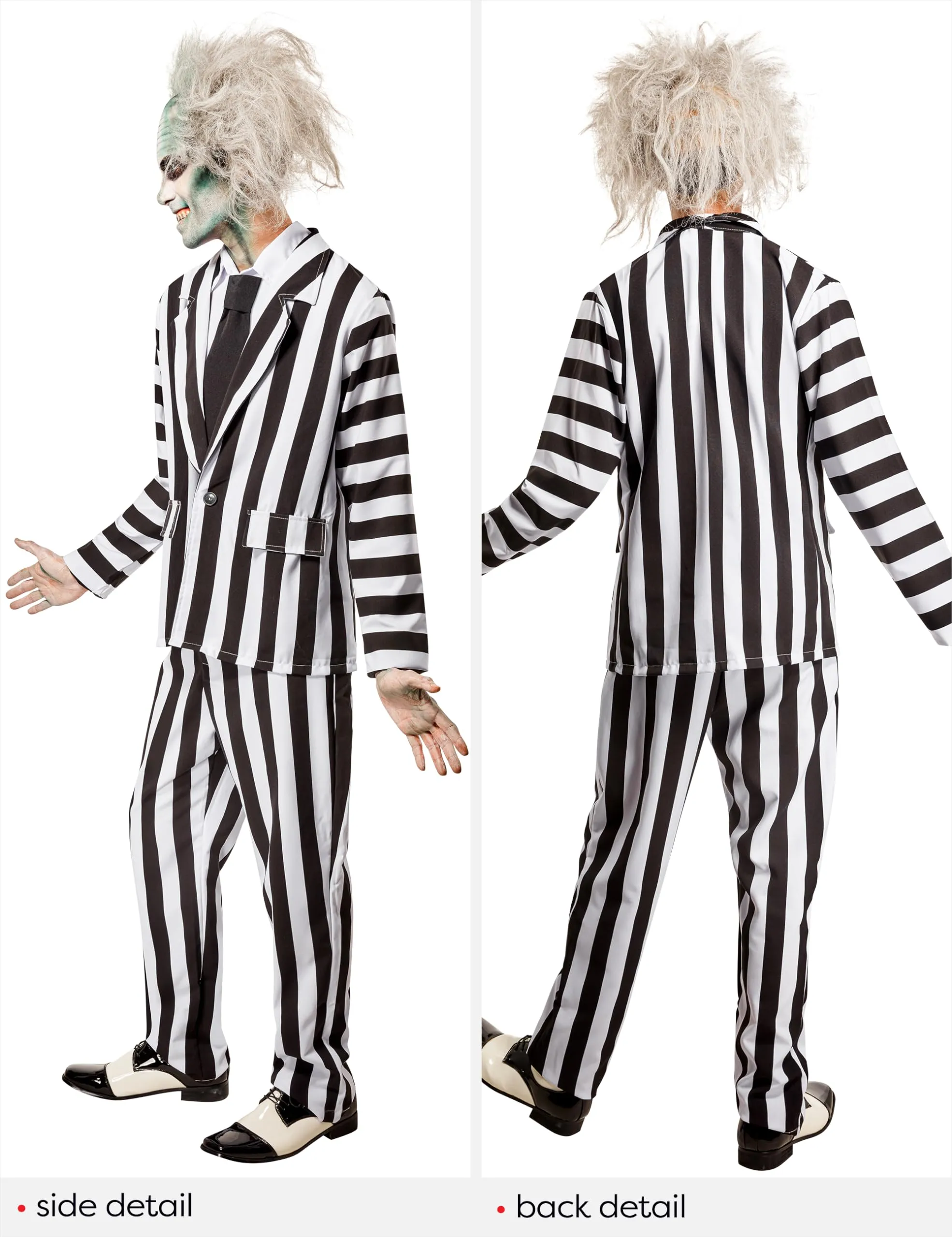 Beetlejuice Deluxe Costume, Black/White, X-Large