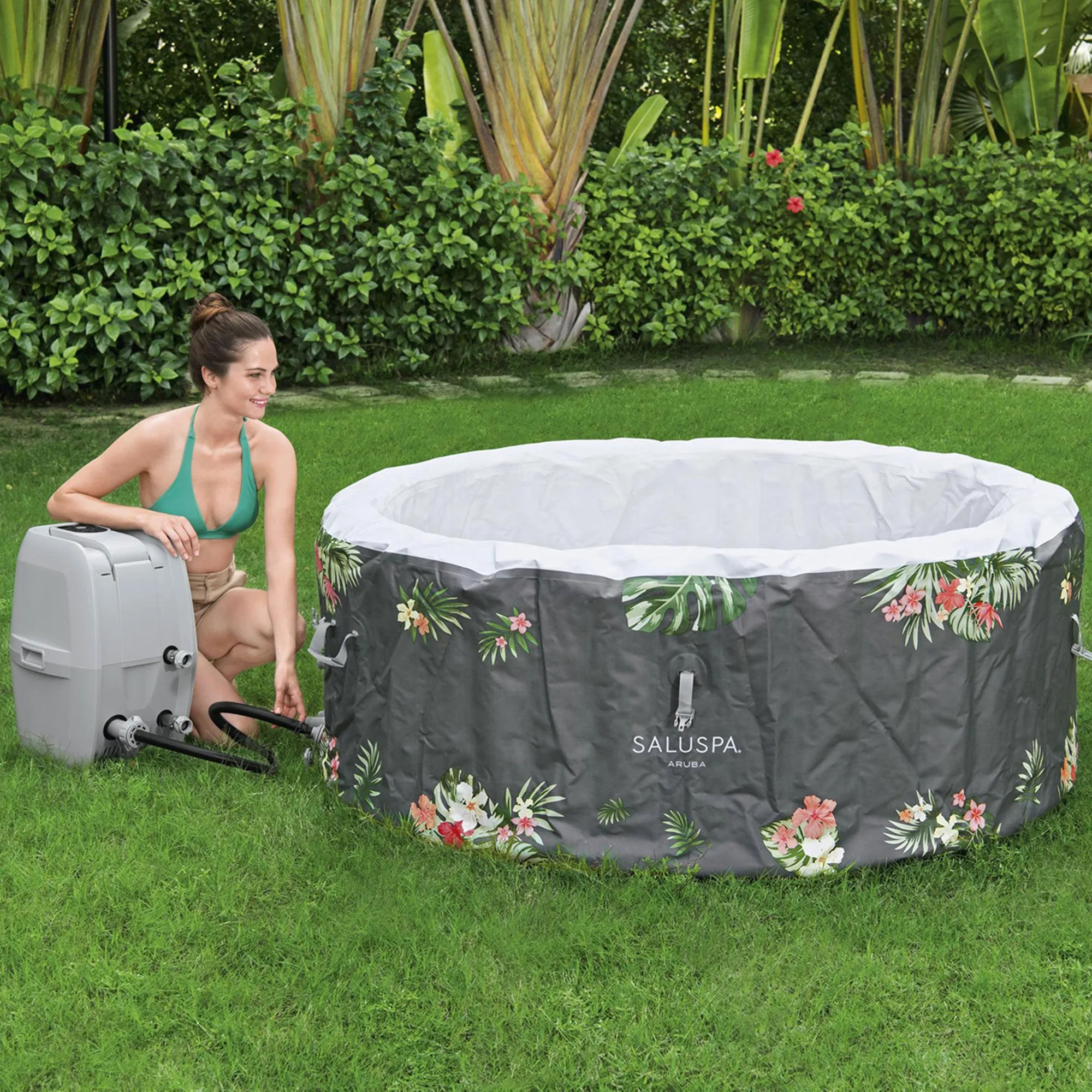 Bestway SaluSpa Aruba AirJet Inflatable Hot Tub   Bestway Spa Seat (2 Pack)