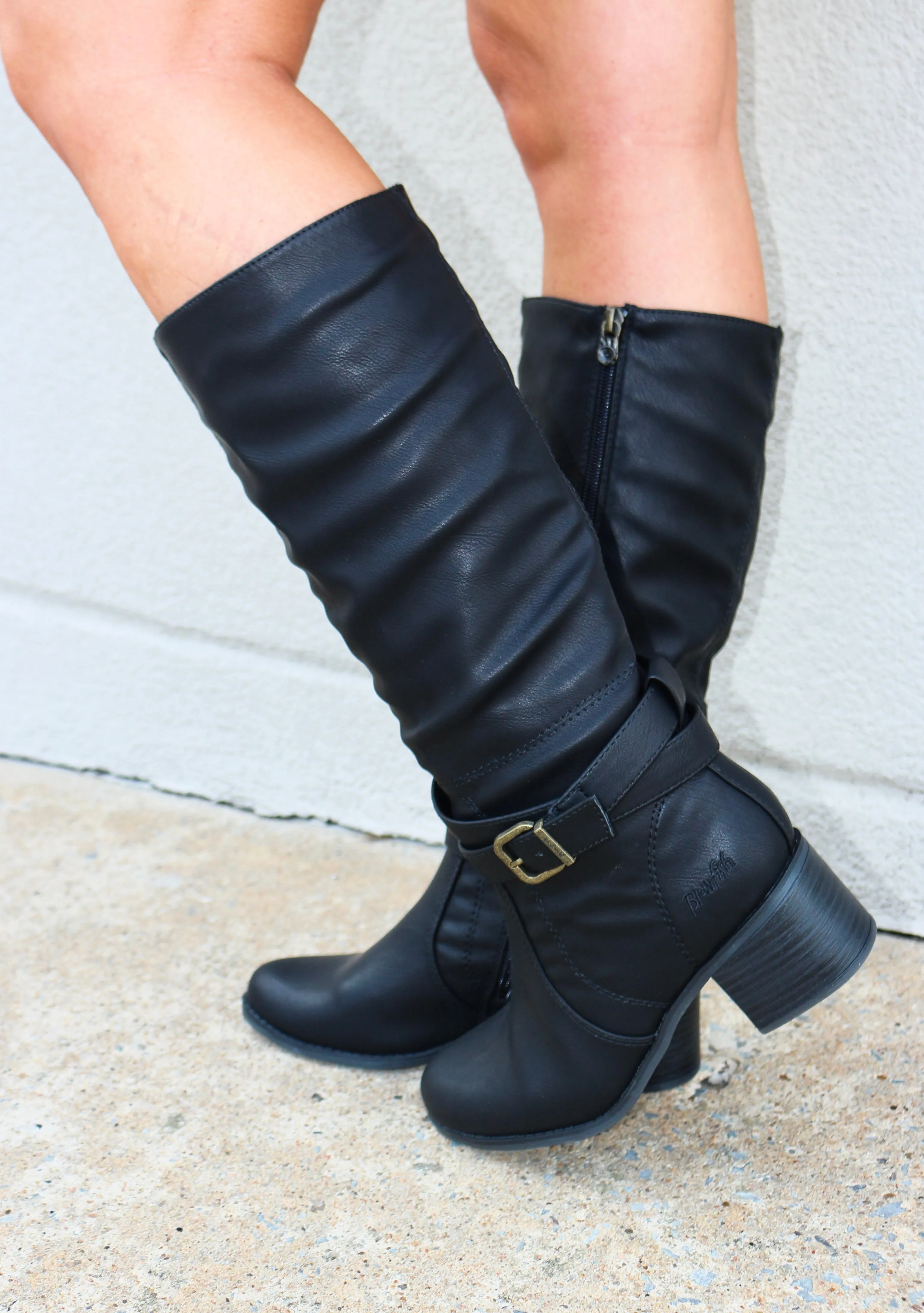 Binda Black Tall Heel Boots