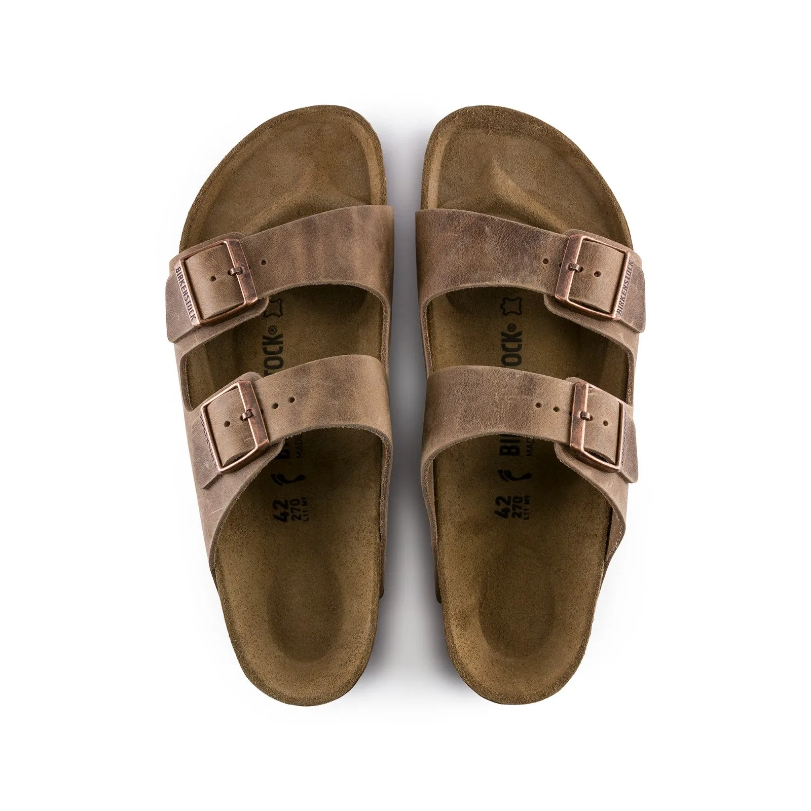 Birkenstock Arizona Oiled Leather (Tobacco Brown) Men's Sandals 352201