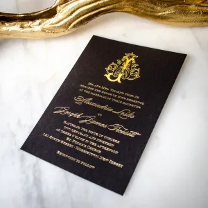 Black & Gold Foil Wedding Invitations