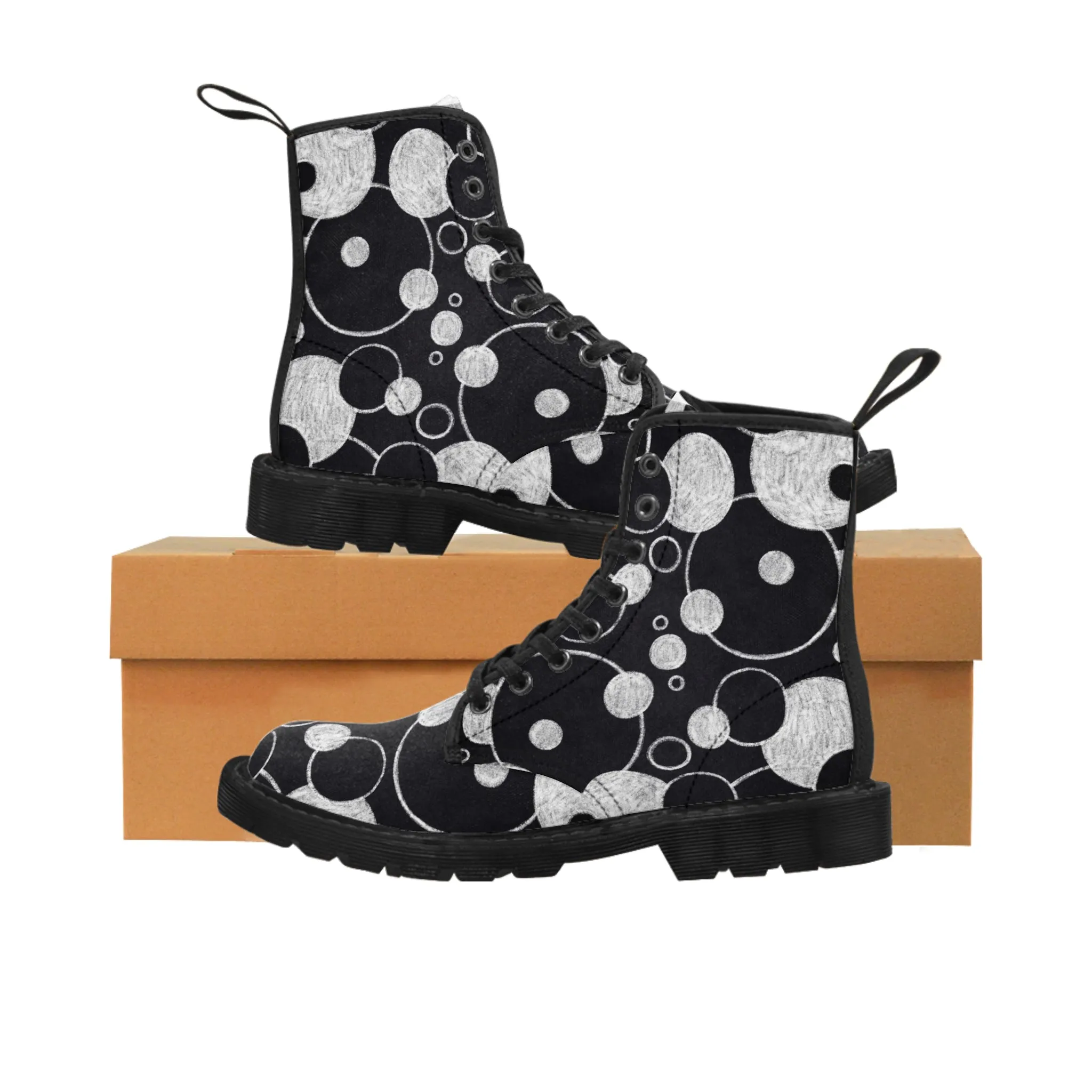 Black Dots - Inovax Men's Canvas Boots