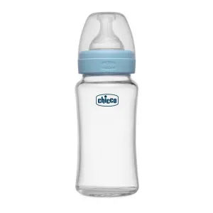 Blue Well-Being Glass Feeding Bottle - 240ml