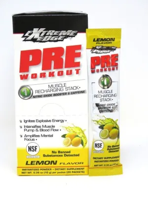 Bluebonnet Extreme Edge Pre Workout - Lemon Packets 20 Packet