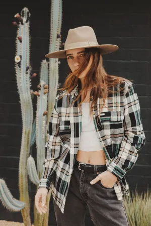 Bowery Boyfriend Flannel - Whitecap/Black