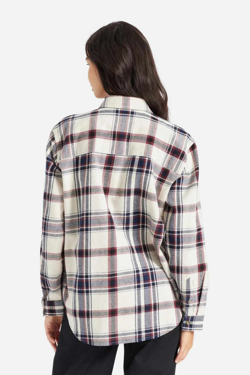 Bowery Boyfriend L/S Flannel - Dove/Mahogany