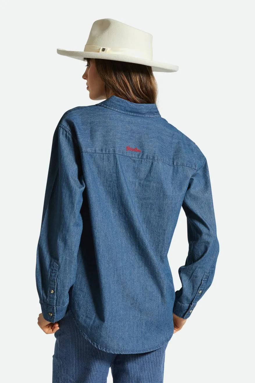 Bowery Boyfriend L/S Overshirt - Indigo Rinse