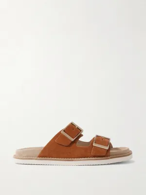 Buckled suede sandals