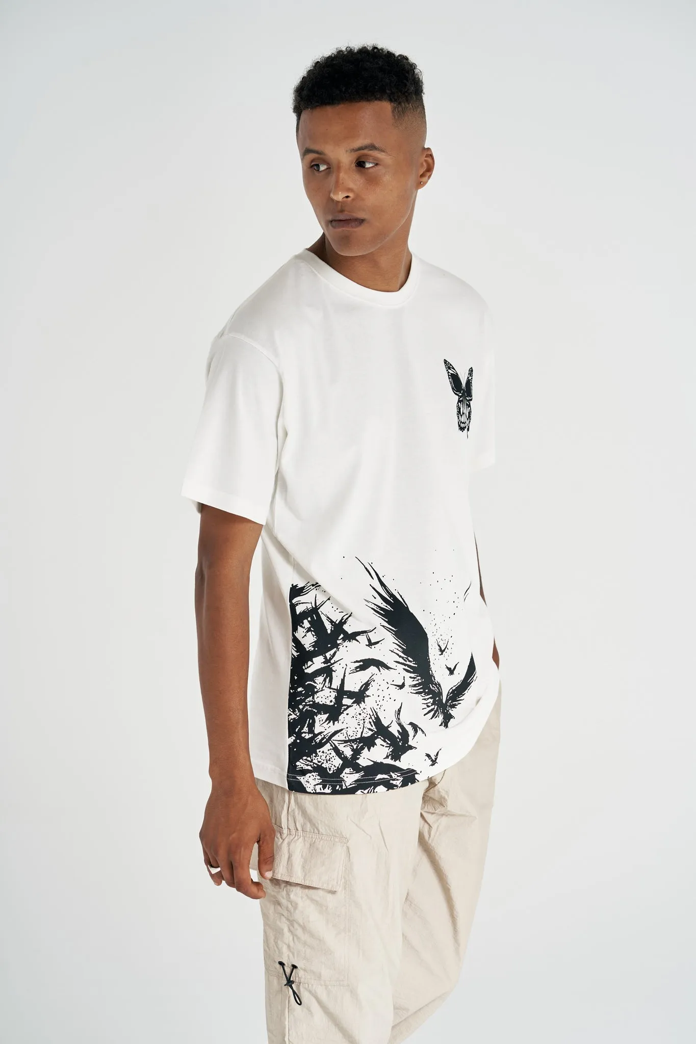 Butterfly Effect Relaxed Tee White