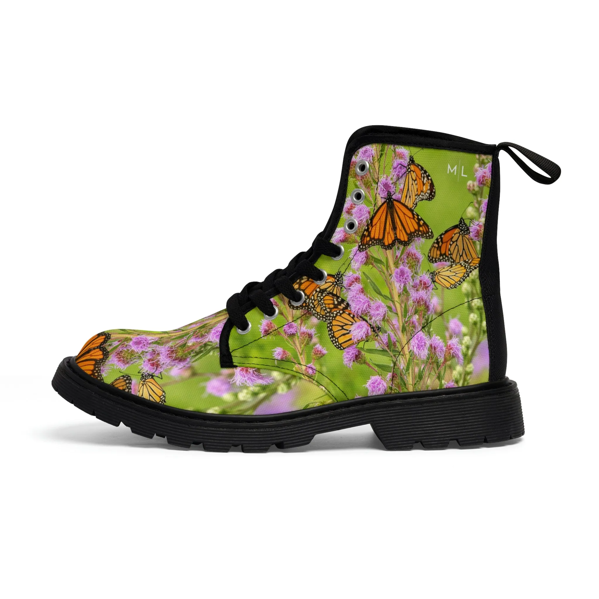 Butterfly Paradise Women's Canvas Art Boots