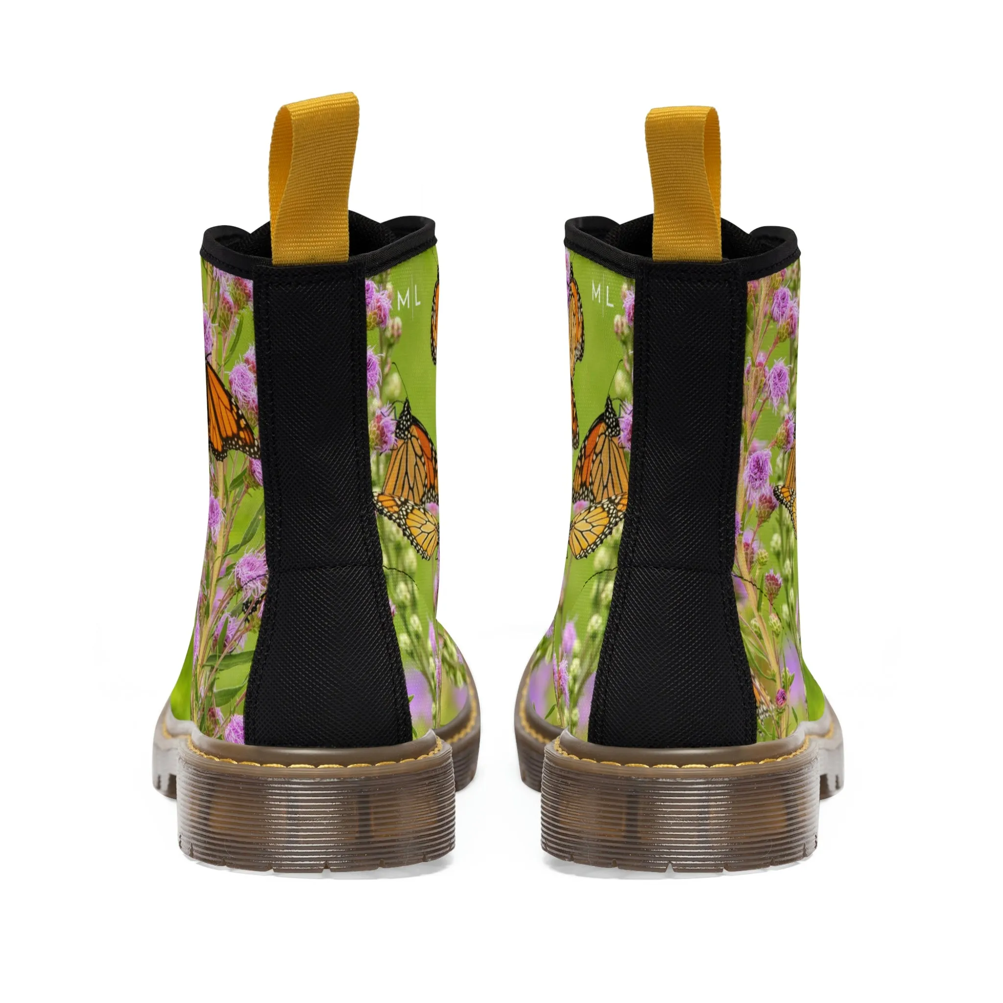 Butterfly Paradise Women's Canvas Art Boots