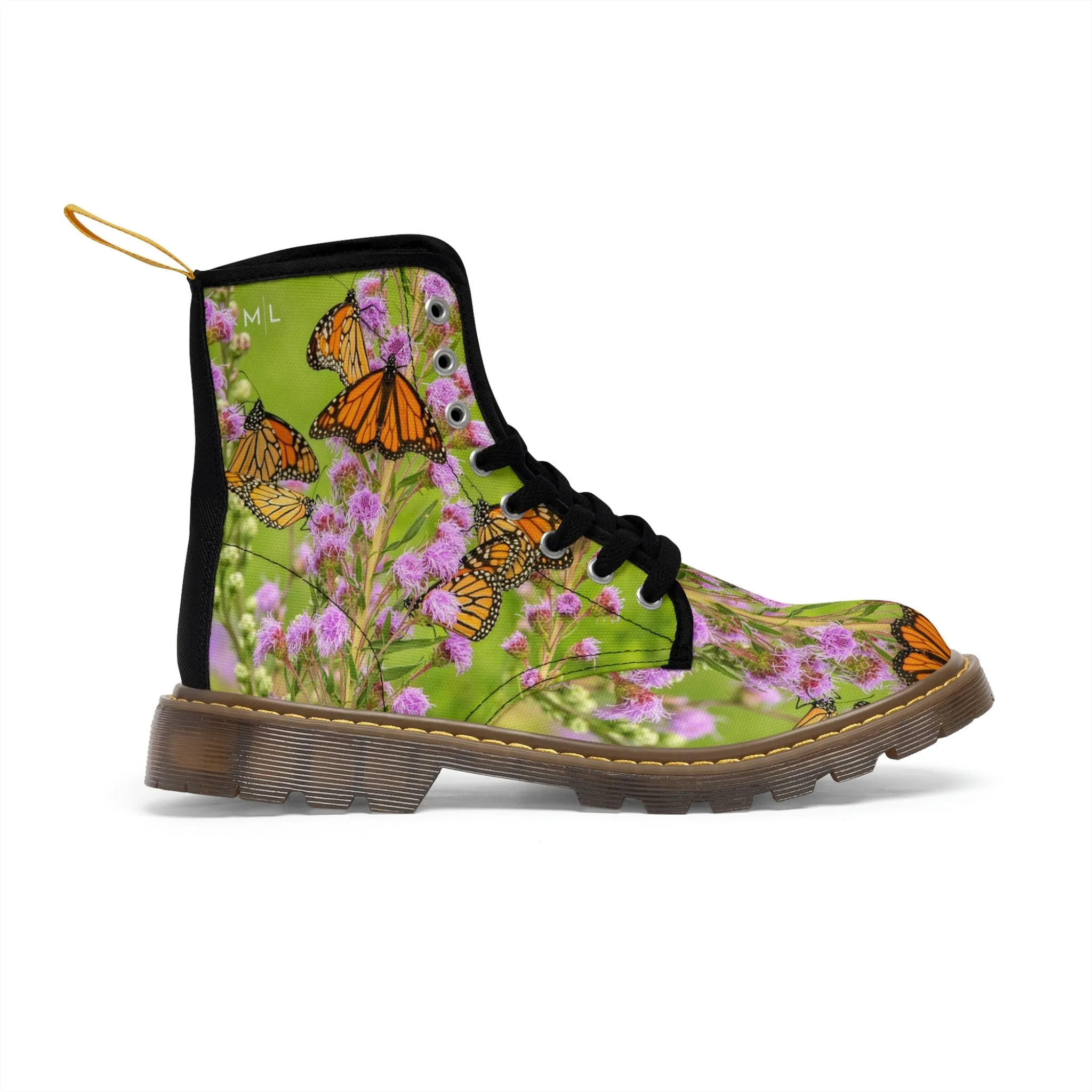 Butterfly Paradise Women's Canvas Art Boots