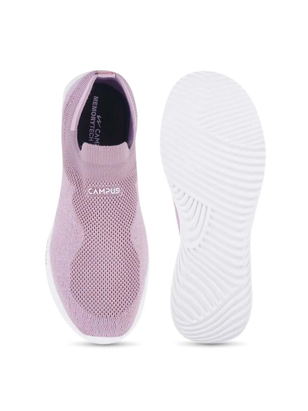 Campus Women Pink Mesh Walking Shoes