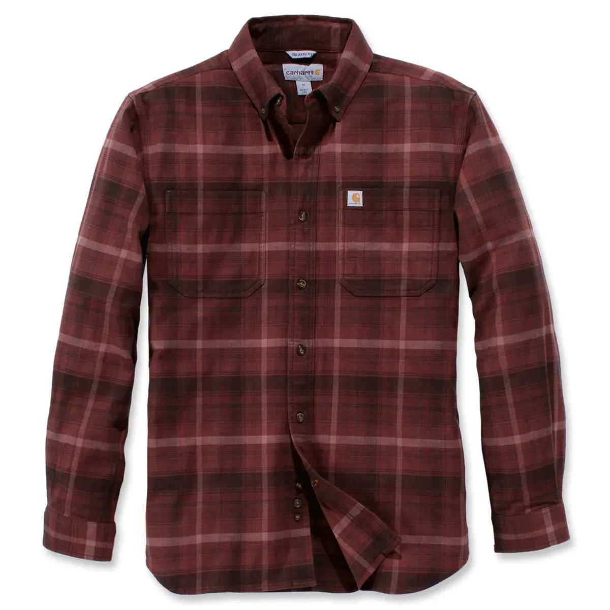 Carhartt&#x20;103820&#x20;Rugged&#x20;Flex&#xAE;&#x20;Hamilton&#x20;Plaid&#x20;l&#x2F;s&#x20;Shirt&#x20;-&#x20;Dark&#x20;Cedar