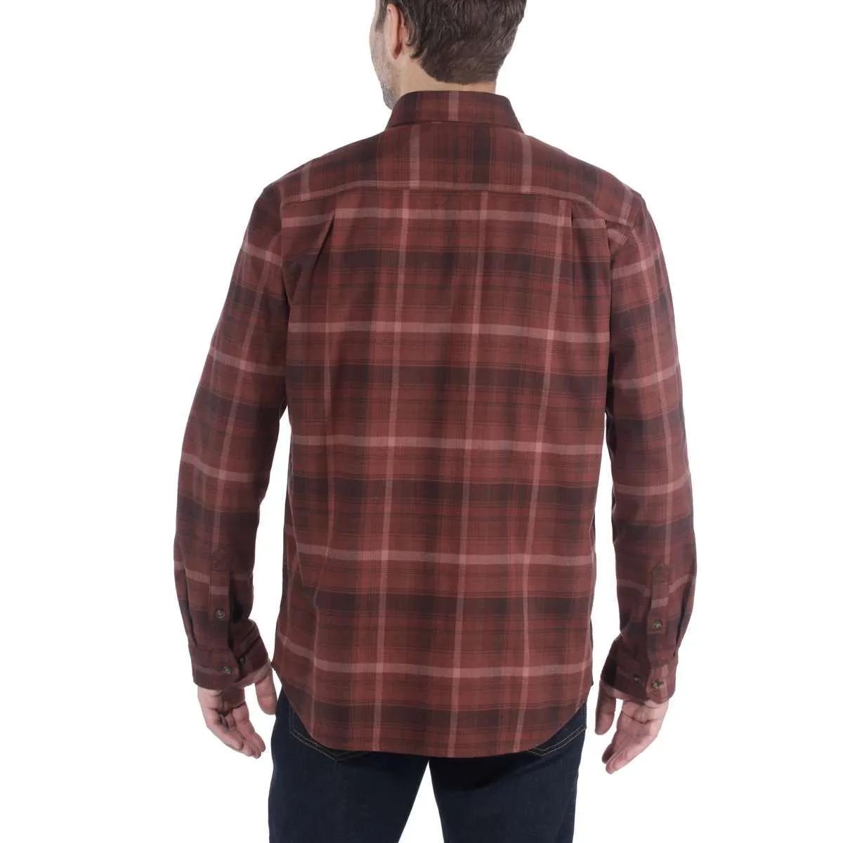 Carhartt&#x20;103820&#x20;Rugged&#x20;Flex&#xAE;&#x20;Hamilton&#x20;Plaid&#x20;l&#x2F;s&#x20;Shirt&#x20;-&#x20;Dark&#x20;Cedar