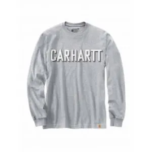 Carhartt&#x20;104891&#x20;Block&#x20;Logo&#x20;Graphic&#x20;T-shirt&#x20;Long&#x20;Sleeve