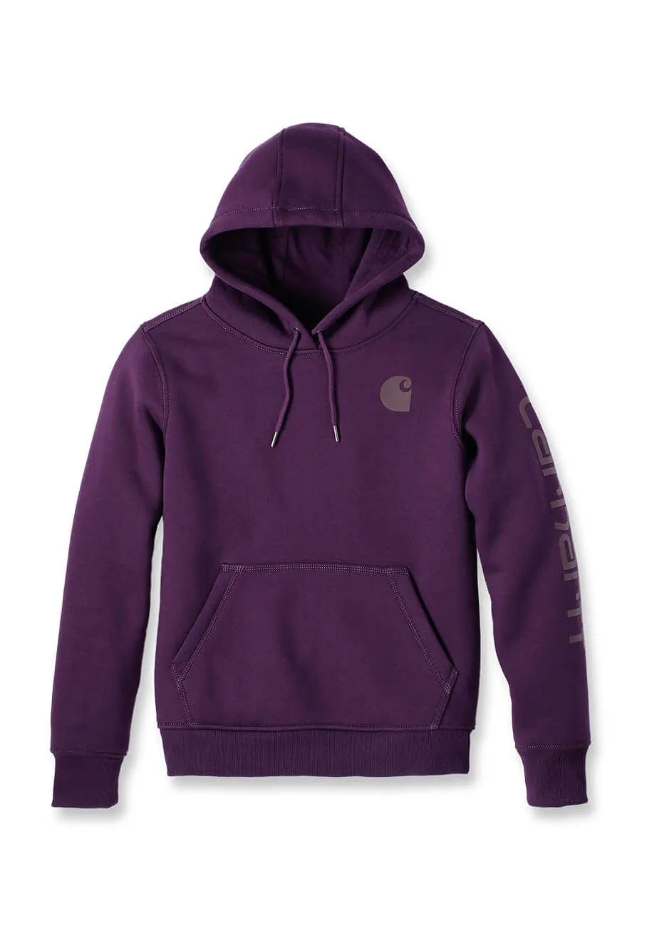 Carhartt&#x20;Work&#x20;Hoodie&#x20;Sleeve&#x20;Logo&#x20;Women&#x20;102791&#x20;-&#x20;Eggplant