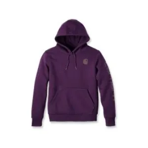 Carhartt&#x20;Work&#x20;Hoodie&#x20;Sleeve&#x20;Logo&#x20;Women&#x20;102791&#x20;-&#x20;Eggplant