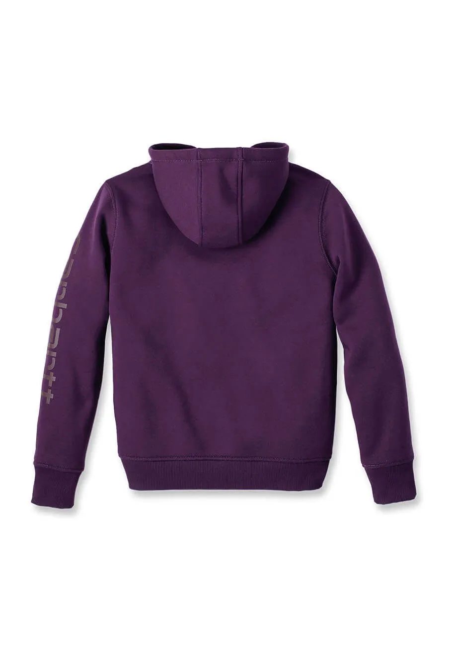 Carhartt&#x20;Work&#x20;Hoodie&#x20;Sleeve&#x20;Logo&#x20;Women&#x20;102791&#x20;-&#x20;Eggplant