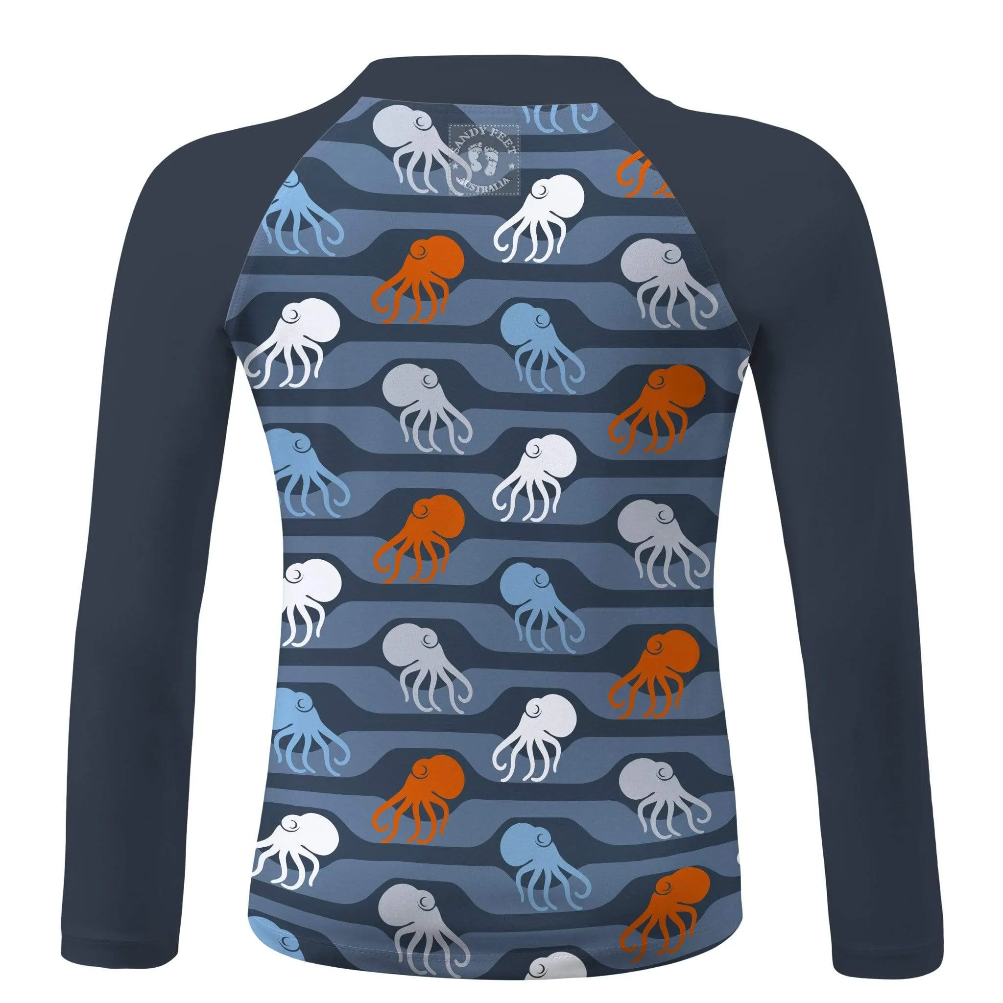 Charcoal Octopi Long Sleeve Rashie