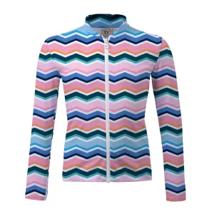 Chevron Wave Long Sleeve Zip Rashie