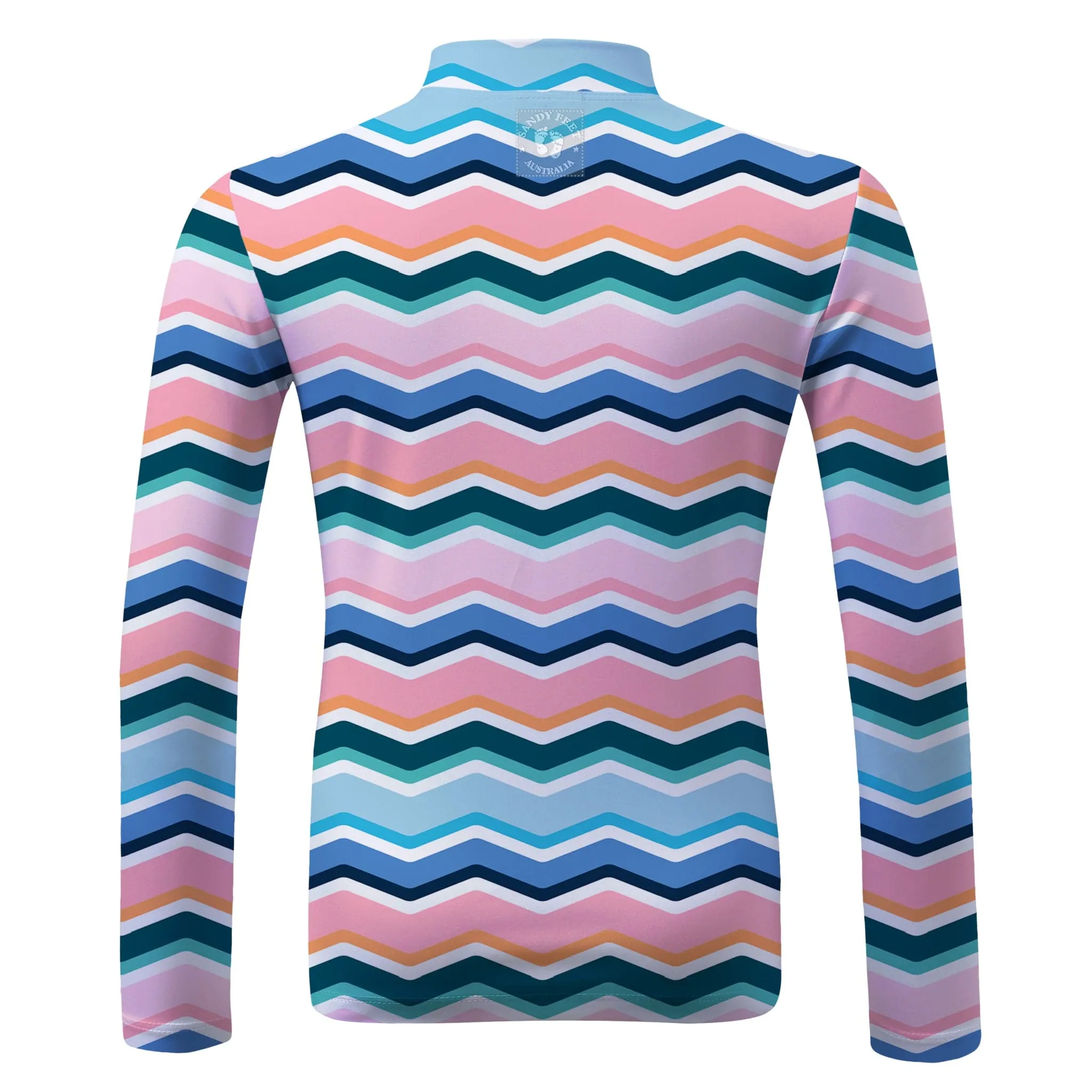 Chevron Wave Long Sleeve Zip Rashie