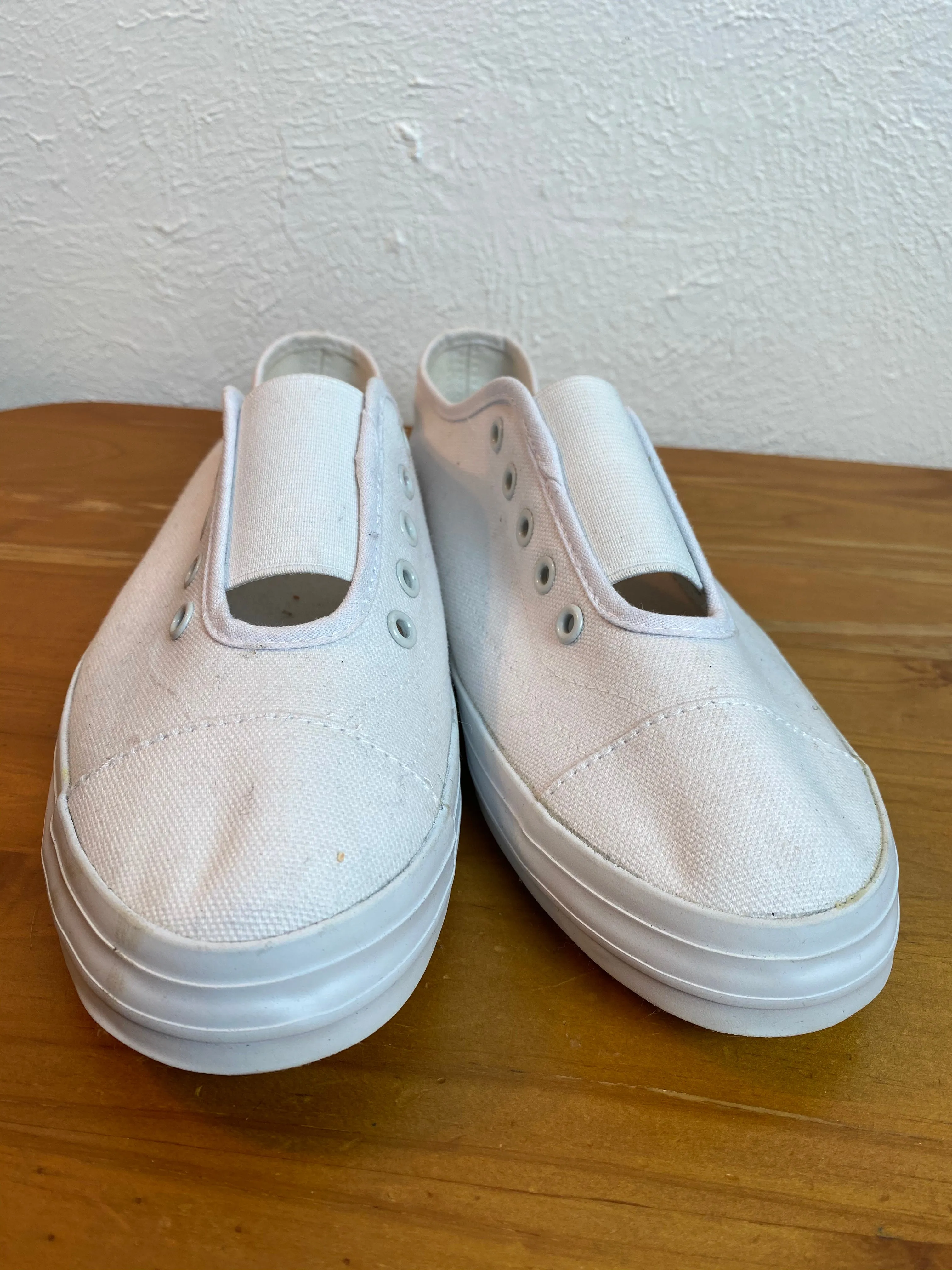 Comfort View White Slip On Shoes