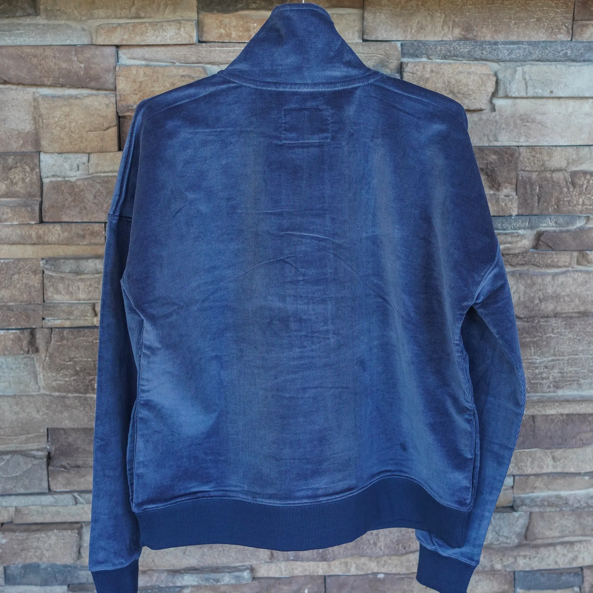 Cord Half Zip-Navy